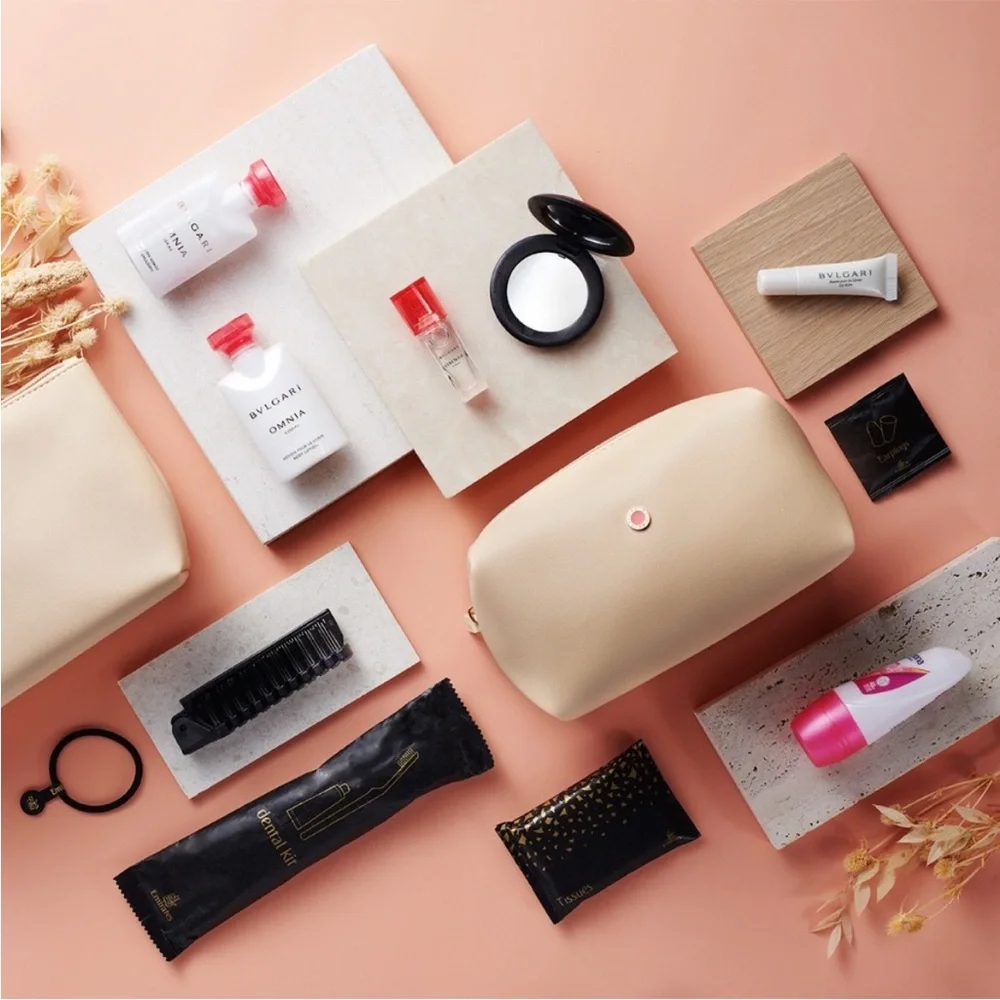 Bvlgari Women X Emirates Zipped Cosmetic Kit Pochette Bag/VIP First Class